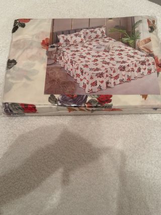 Juego de sábanas floral ,3piezas 100% algodón,Nuev
