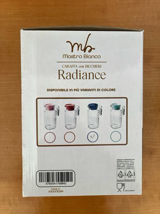 Caraffa Mastro Bianco con 6 Bicchieri