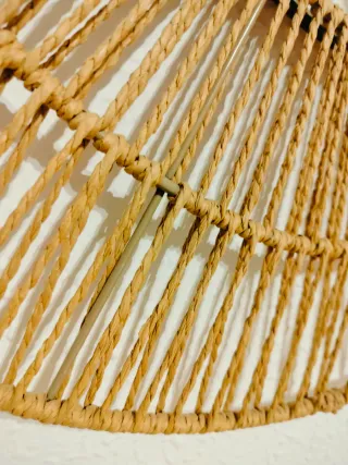 Espejo redondo fibras naturales