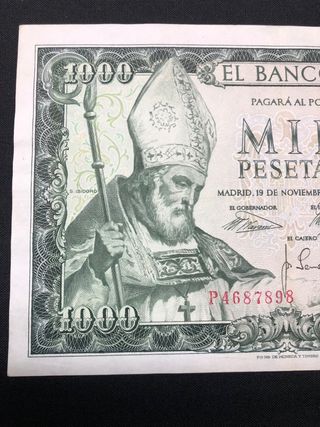 Billete s/c 1000 pesetas 1965 El Banco de España