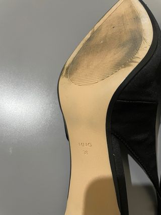 Zapatos Mango Salón Destalonados Negros