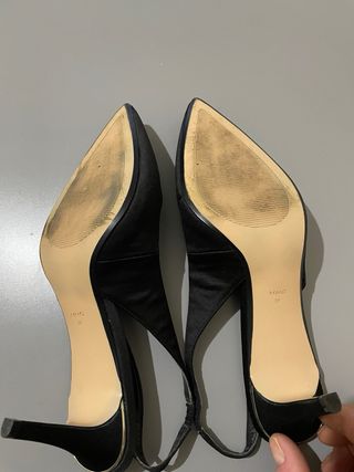 Zapatos Mango Salón Destalonados Negros