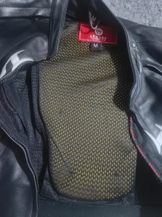 Chaqueta Moto Cuero Negra ARMURE