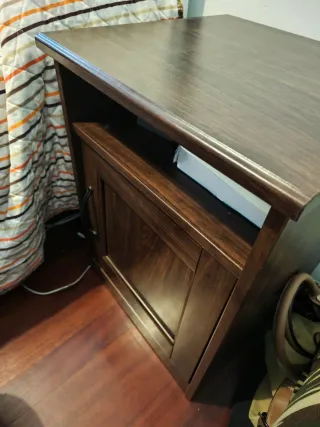 Cabecero y 2 mesitas noche marrón