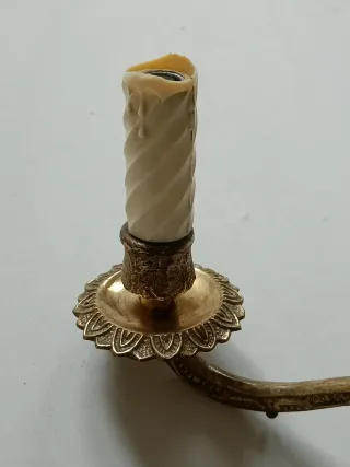 Lámpara Candelabro Antigua Dorada