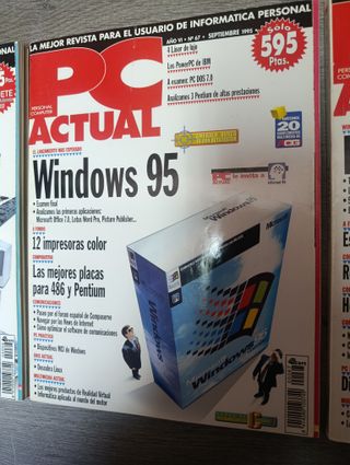 3x revistas PC ACTUAL 1995 (Julio/ag, Sept., Oct)