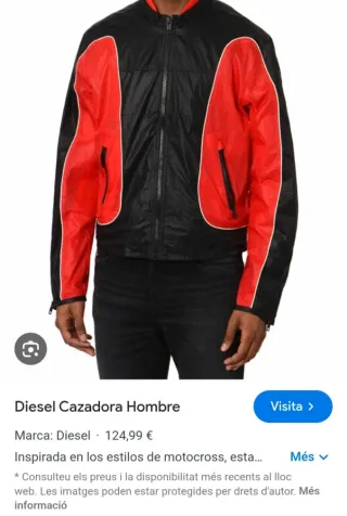 Chaqueta Diesel Negra y Roja