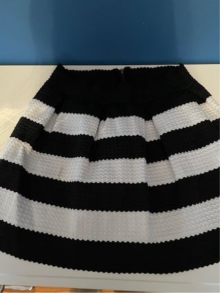 Falda elástica rayas S