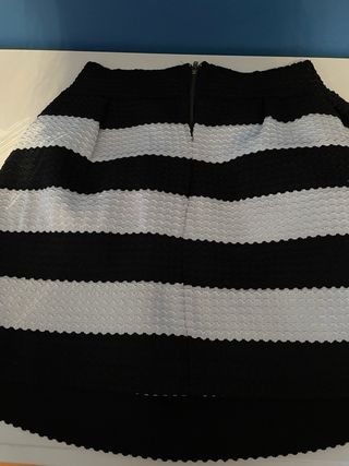 Falda elástica rayas S