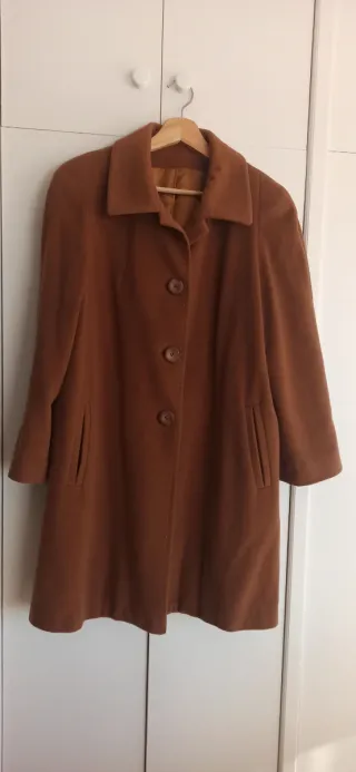 Abrigo chica lana marrón nuevo