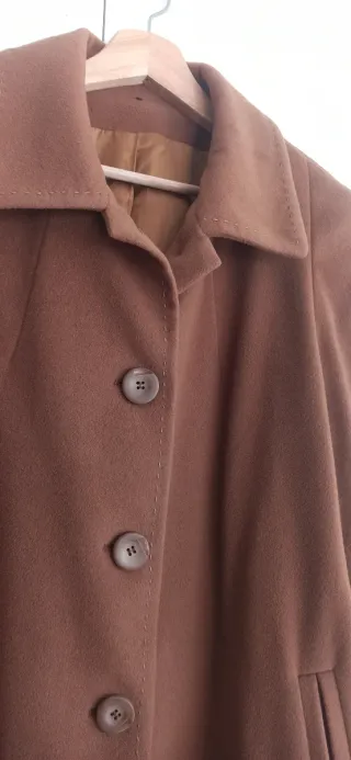 Abrigo chica lana marrón nuevo