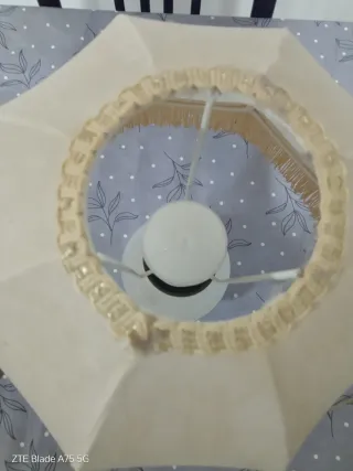 Lampada Murano vintage tessuto e vetro