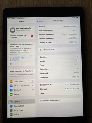 iPad 9ª Gen Space Gray