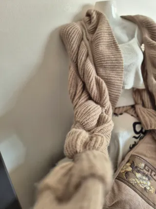 Casaco Malha Oversize H&M Bege