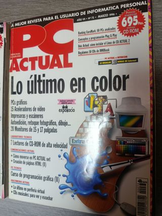 3x revistas PC ACTUAL 1996 (enero, febrero, marzo)