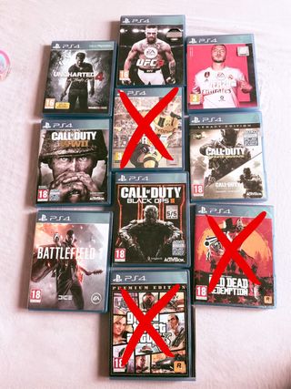 Juegos PS4: FIFA, UFC, GTA V, Uncharted