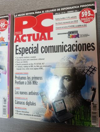 3x revistas PC ACTUAL 1996 (febrero, junio, sept.)