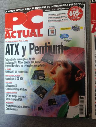 3x revistas PC ACTUAL 1996 (febrero, junio, sept.)
