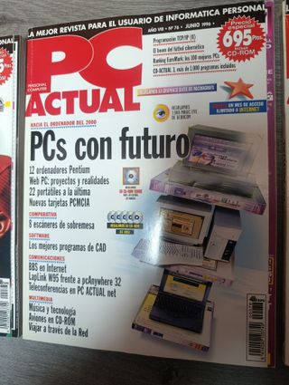 3x revistas PC ACTUAL 1996 (febrero, junio, sept.)