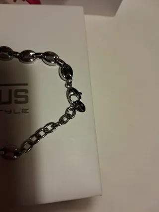 Pulsera Lotus Style Acero Plateada