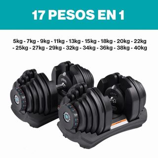 Mancuernas Ajustables 5-40kg FT-2801 (2 uds)