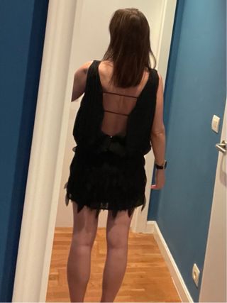 Vestido fiesta negro T-S