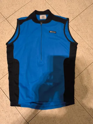 Maglia smanicata Santini XXL blu/nera
