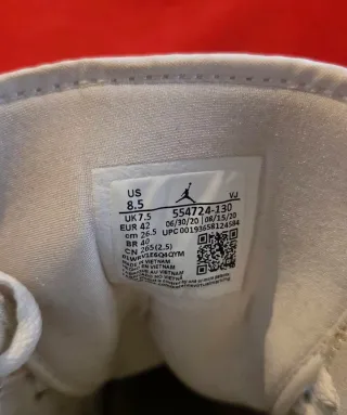 Zapatillas Jordan Mid Blancas Talla 42