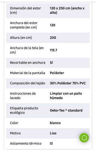 Estor enrollable blanco