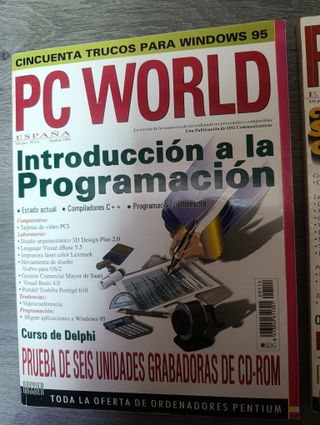 3x revistas PC WORLD (sep.95, nov.95, feb.96)