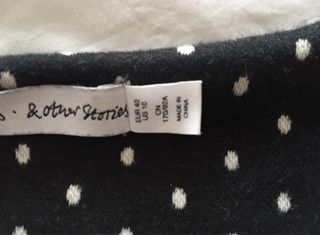 Vestido negro lunares & Other Stories Talla 40