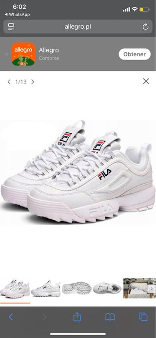 Zapatillas Fila Blancas
