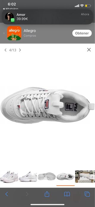 Zapatillas Fila Blancas