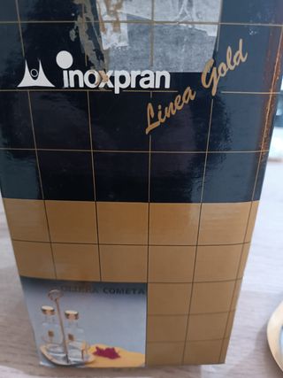 Set Olio Aceto Sale Pepe Oro Trasparente