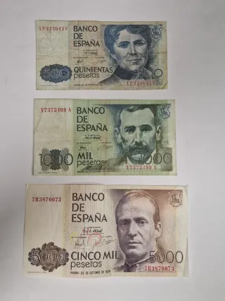 LOTE BILLETES PESETAS 1979