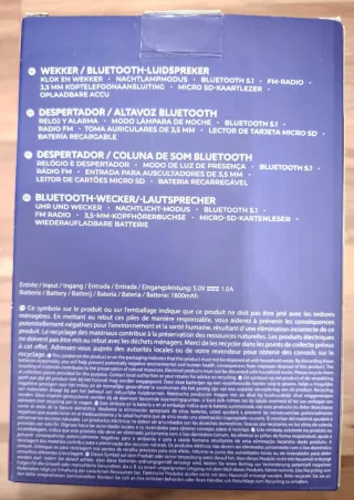 Altavoz Astronauta Bluetooth Radio FM microSD Luz