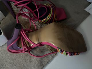 Sandalias de tacón multicolor lote completo