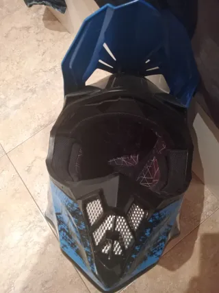 Casco Motocross Azul y Negro