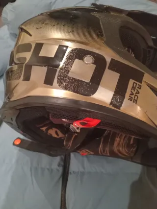 Casco Motocross Azul y Negro