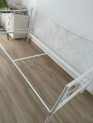 Diván Conforama 90cm Metal Blanco
