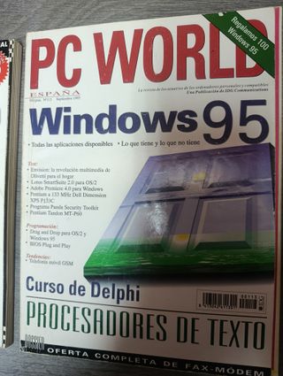 3x revistas PC ACTUAL 10/94, PC WORLD 9/95 y 3/96