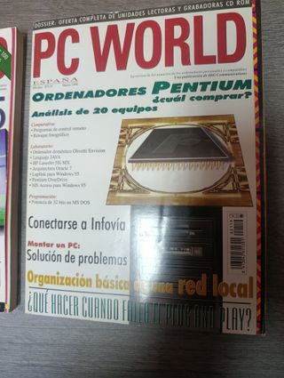 3x revistas PC ACTUAL 10/94, PC WORLD 9/95 y 3/96