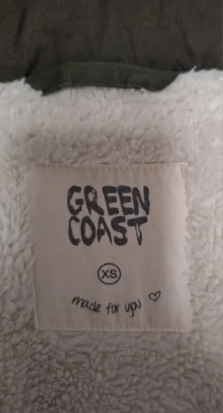 Chaqueta de invierno juvenil verde