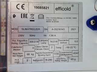 Expositor Vertical Cristal Puerta congelador slim