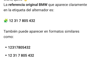 Alternador BMW 318d 320d 325d 7805432