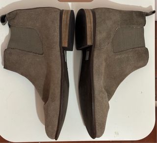 Botines hombre media caña en piel vuelta