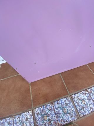 Cabecero de madera morado