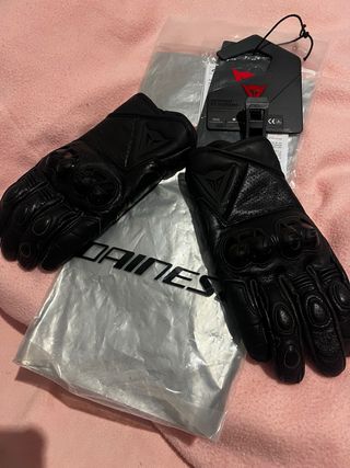 Guantes Dainese Moto Cuero Negro Talla M