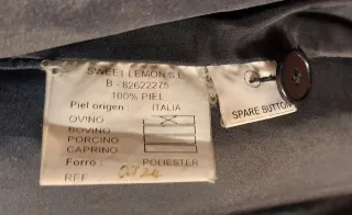 Chaqueta Cuero vintage Suite Lemon Talla M