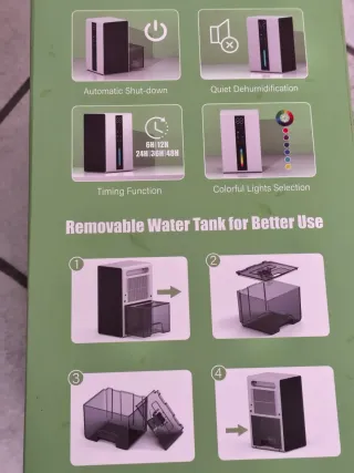 Deumidificatore Casa 1750ml – Anti-Muffa, Nuovo